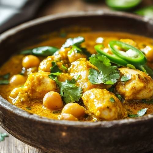 Chicken and Chickpea Curry (Murgh Cholay) 