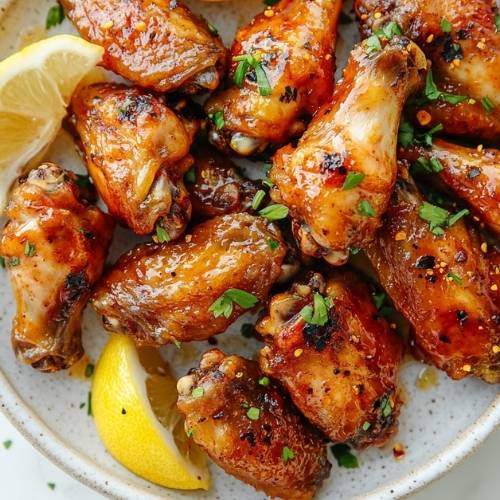 Lemon Pepper Honey Chicken Wings