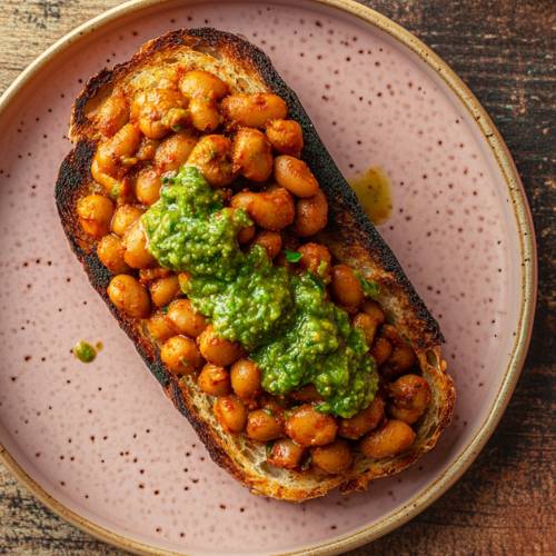 Masala Beans : Spicy, Tangy Goodness on Toast!