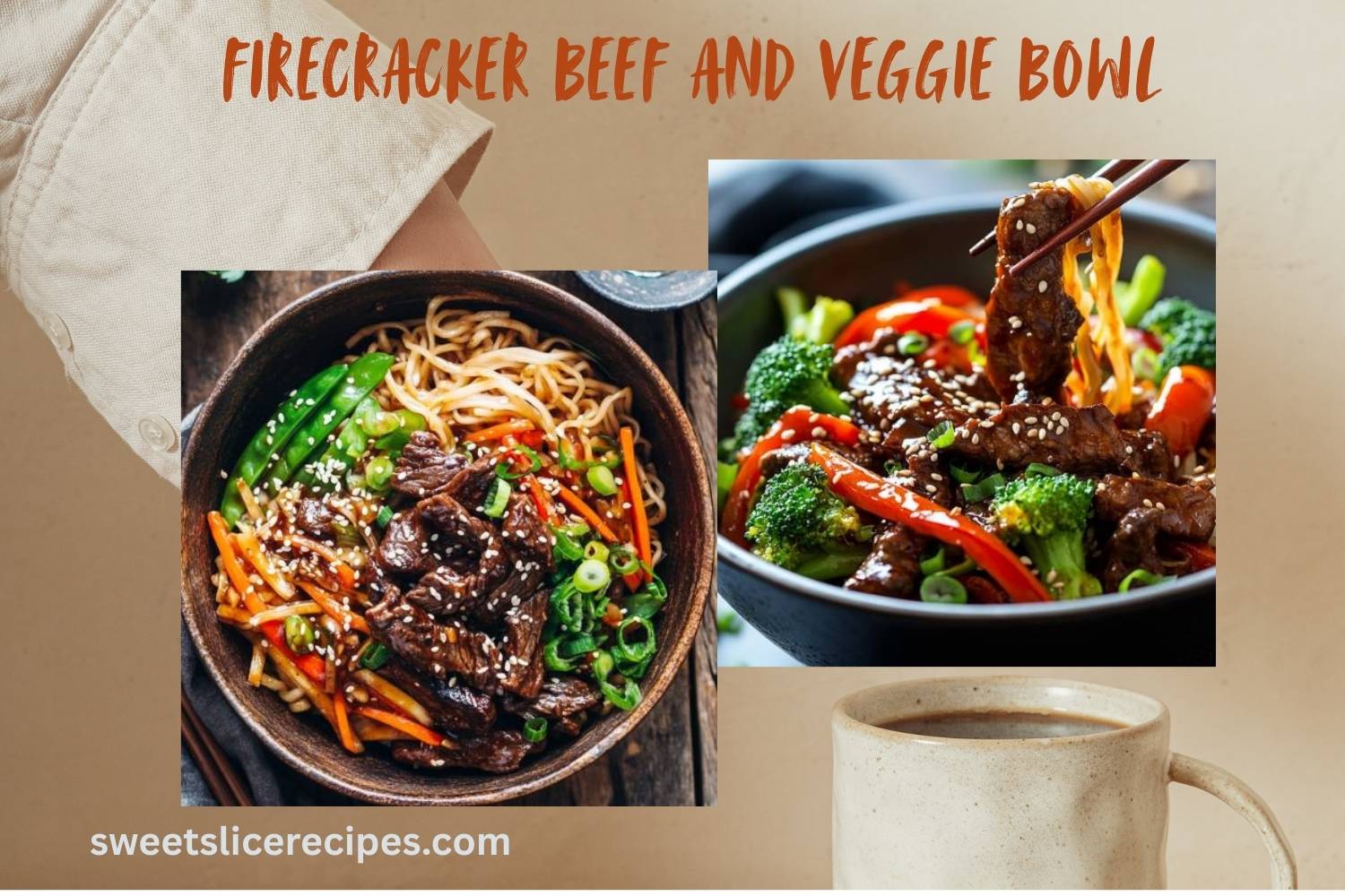 firecracker beef and veggie bowl