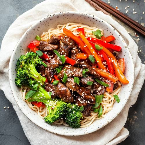 Firecracker Beef and Veggie Bowls