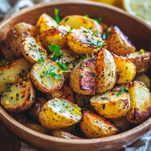 Greek Lemon Roasted Potatoes