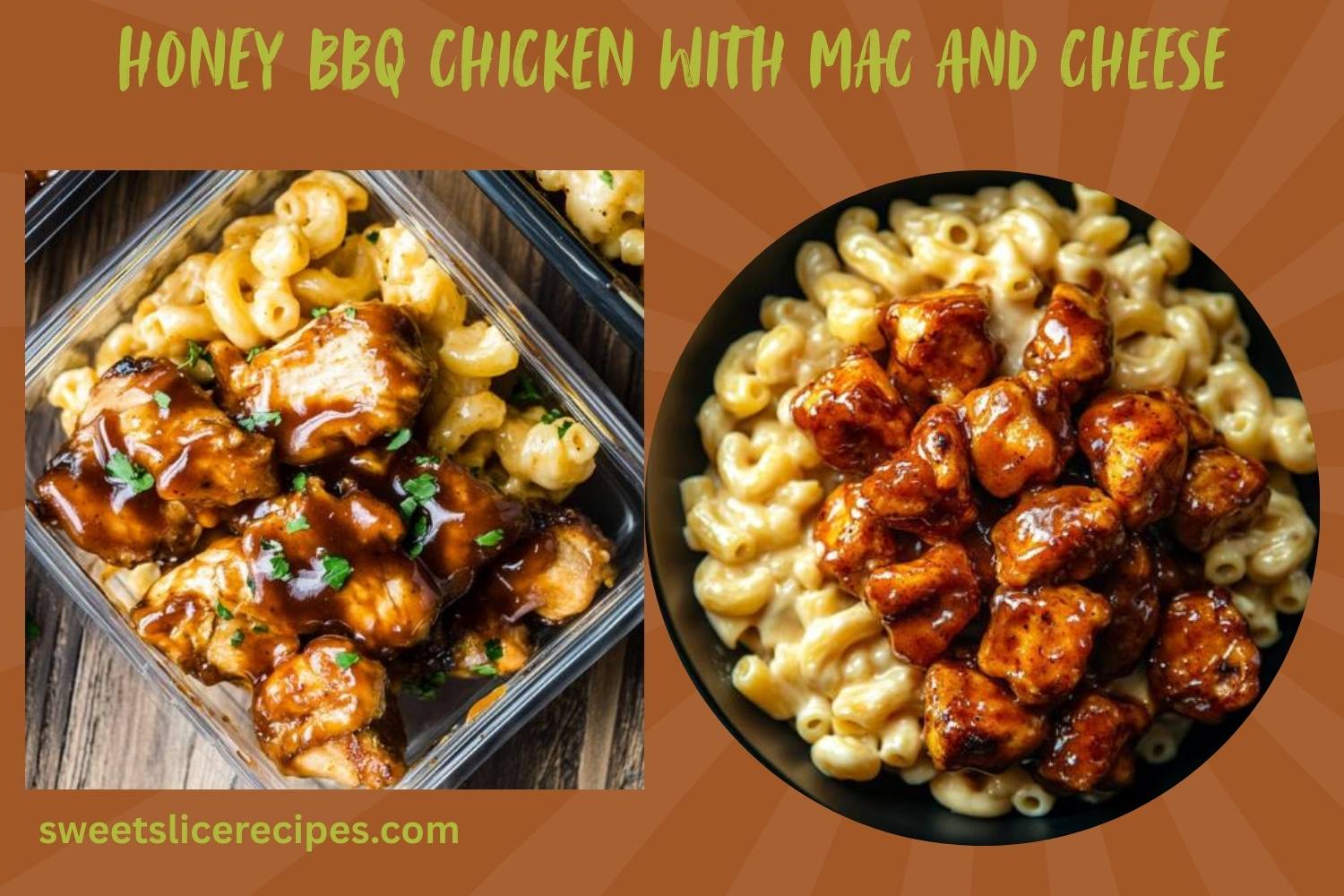 honey bbq chicken with mac and cheese