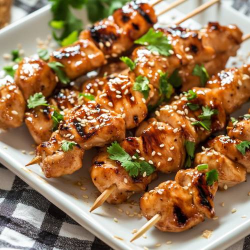 Honey Sesame Chicken Skewers: A Juicy and Sticky Delight