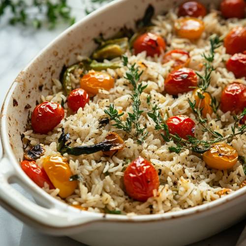 Mediterranean Potluck Rice One-Pan Mediterranean Rice: A Flavorful and Easy Dish - Sweetslice Recipes