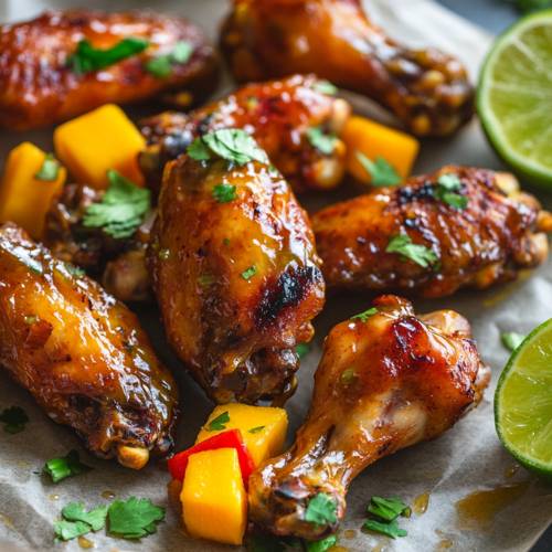 Mango Pepper Chicken Wings (Air Fryer Style!)