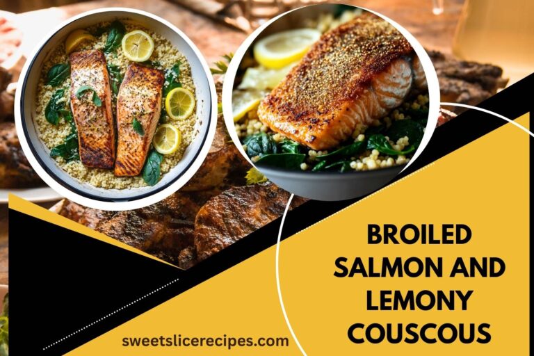 broiled salmon and lemony couscous