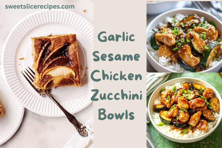 garlic sesame chicken zucchini bowls