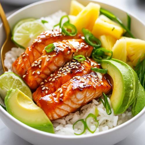 Honey Glazed Salmon Bowls