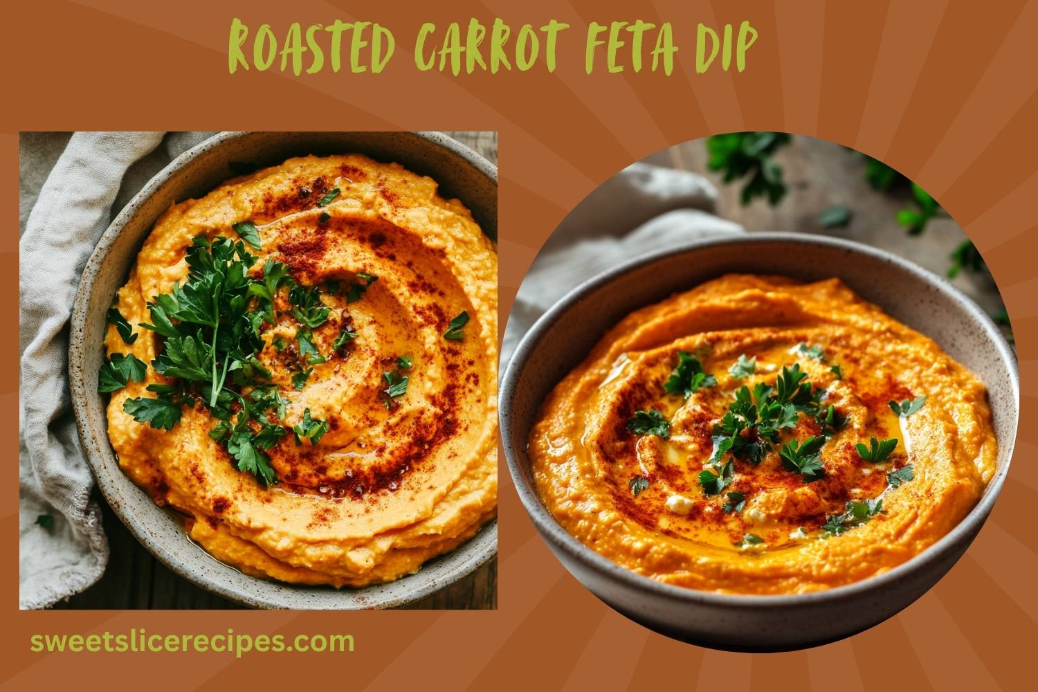 roasted carrot feta dip