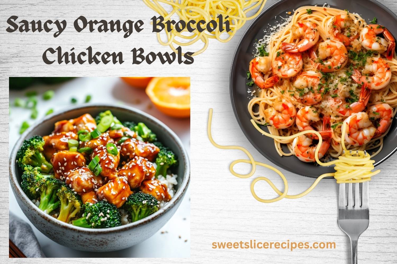 saucy orange broccoli chicken bowls