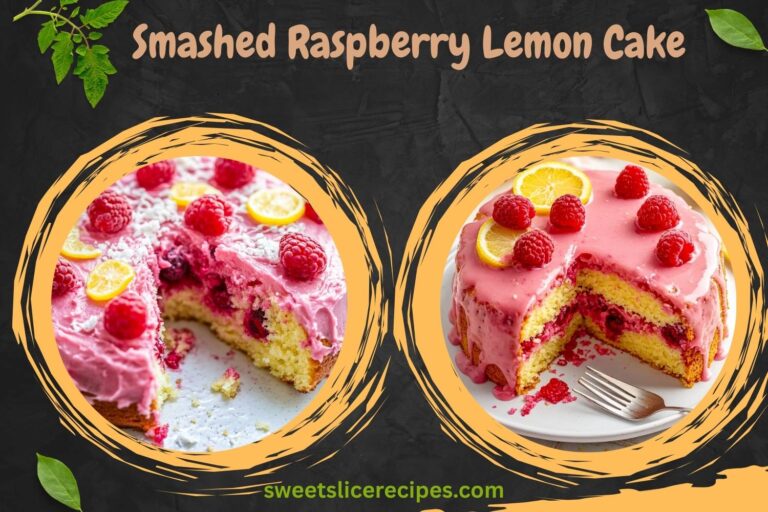 smashed raspberry lemon cake