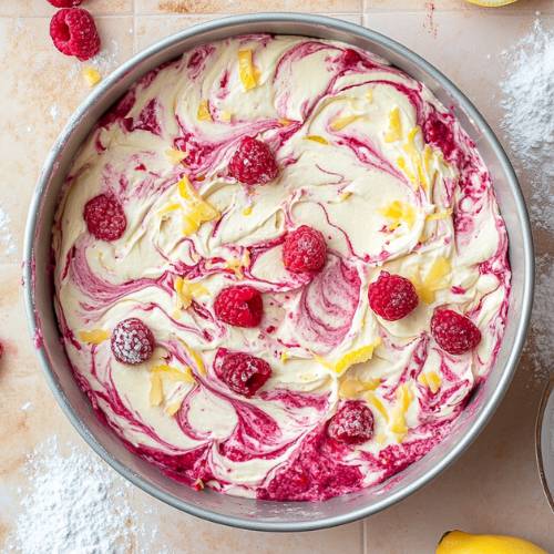 Smashed Raspberry Lemon Cake (Gluten-Free)