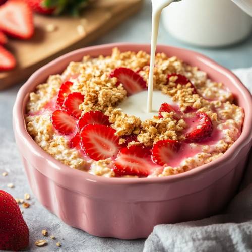 Strawberry Shortcake Baked Oats
