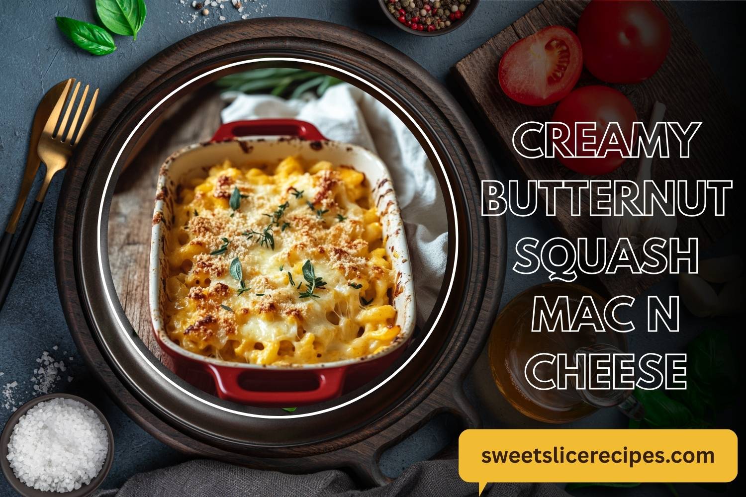 creamy butternut squash mac n cheese