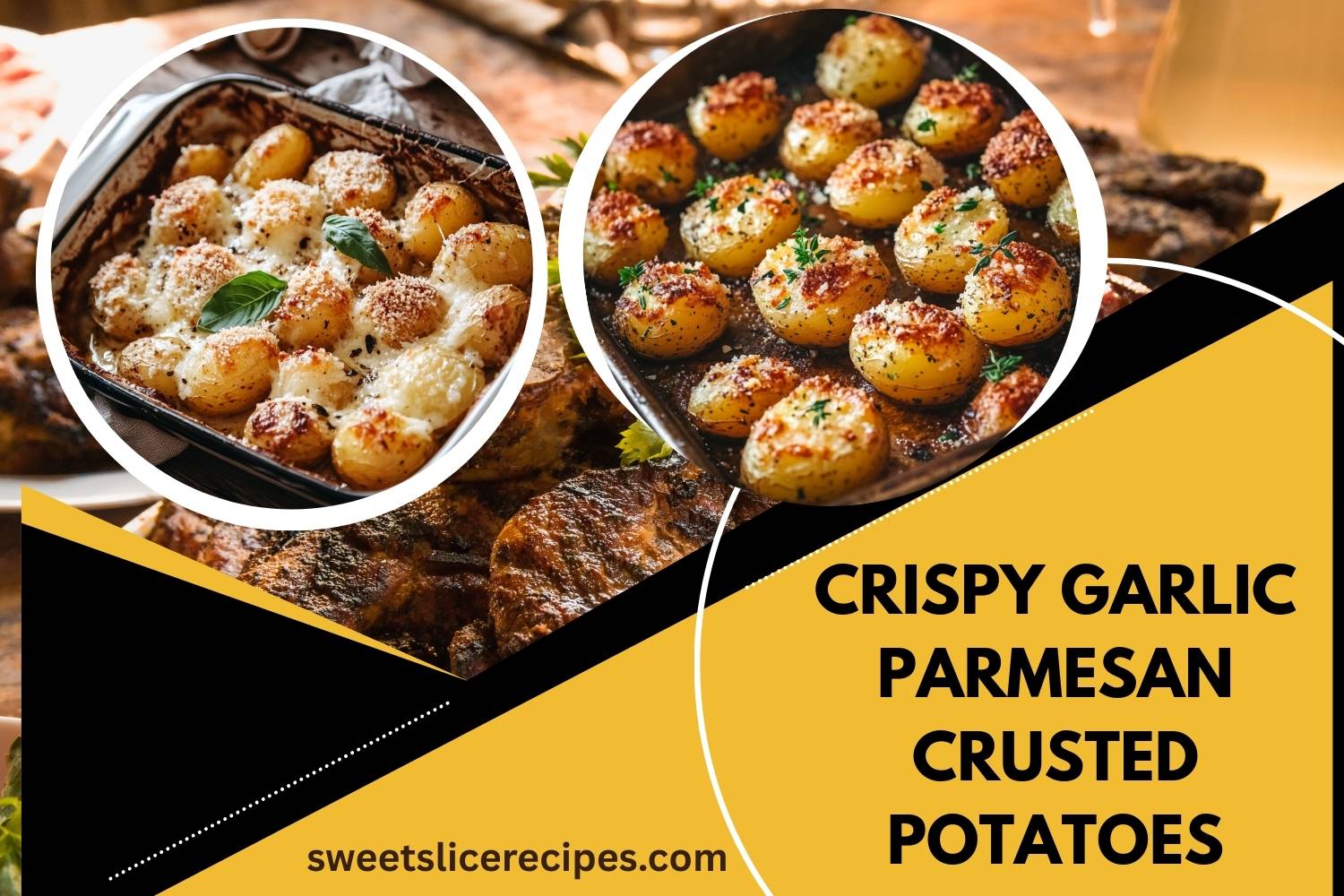 crispy garlic parmesan crusted potatoes
