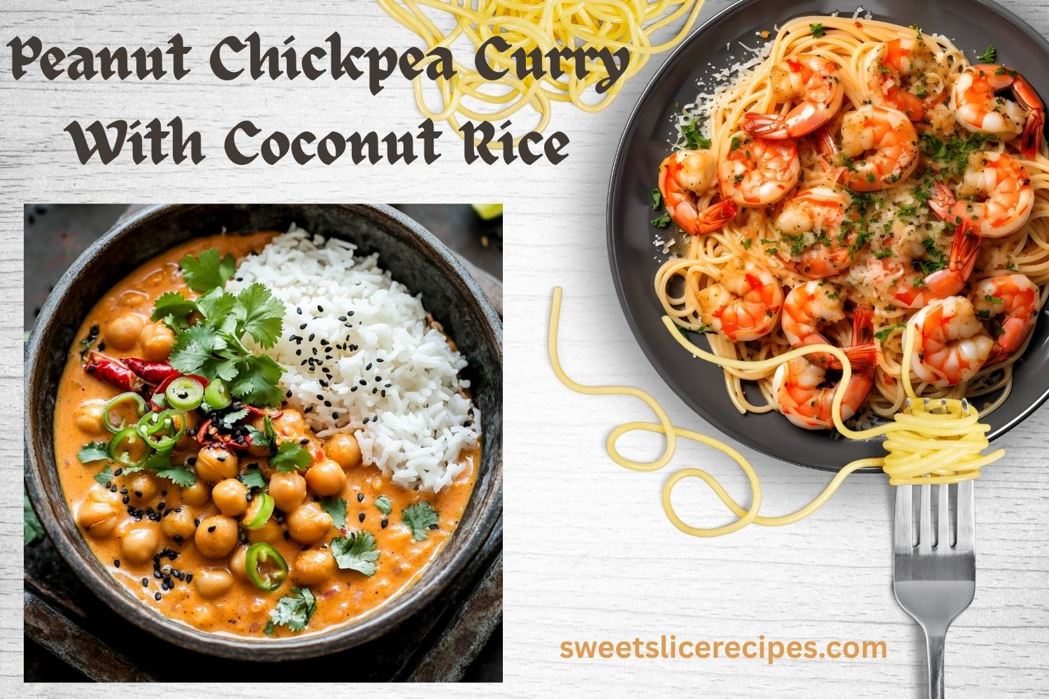 peanut chickpea curry with coconut rice