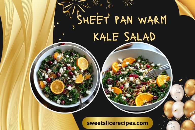sheet pan warm kale salad