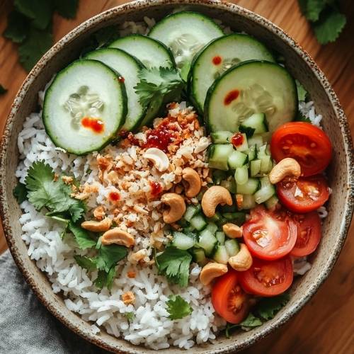Crispy Rice Cucumber Salad with Lemon Tahini Dressing: A Flavor Explosion