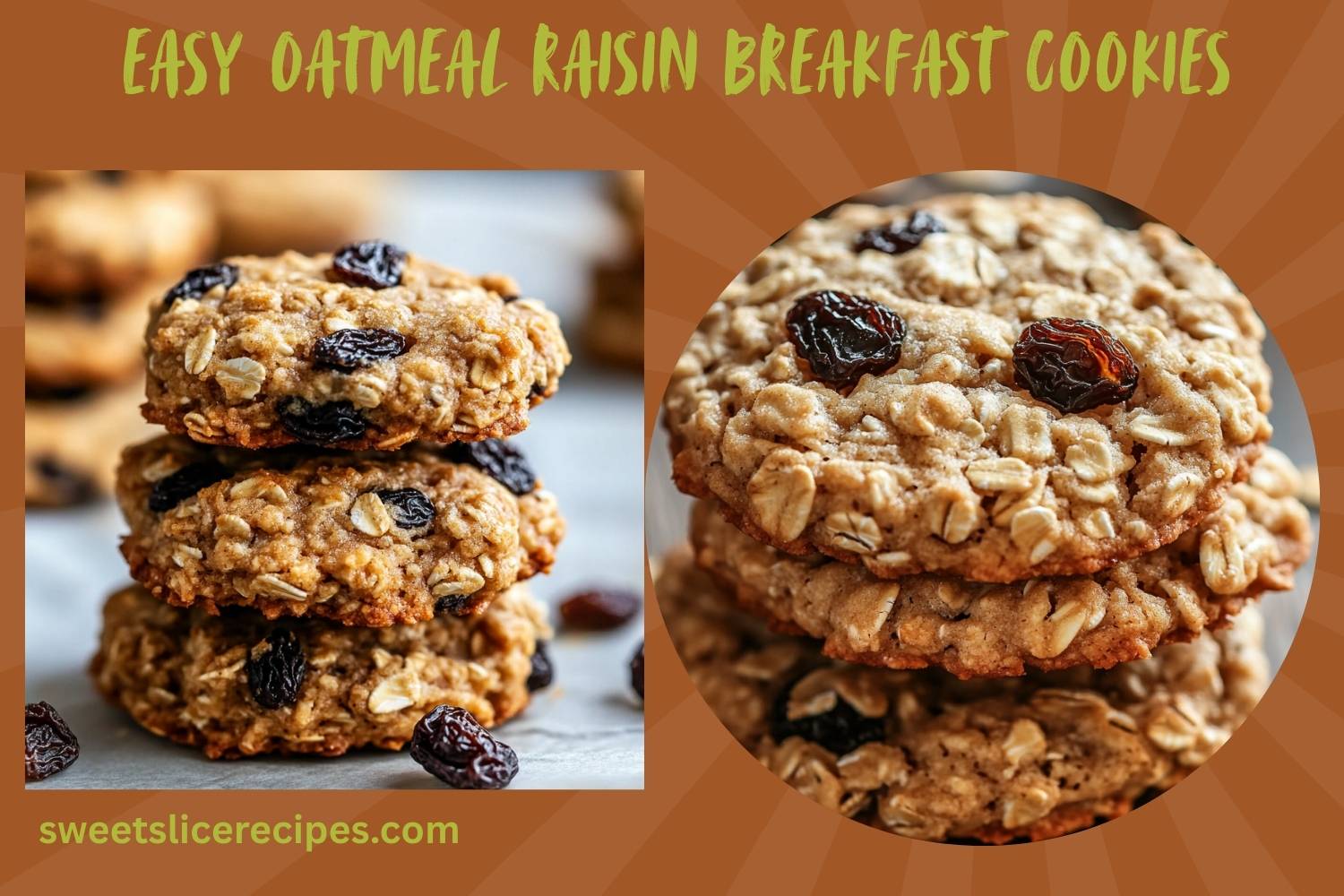 easy oatmeal raisin breakfast cookies