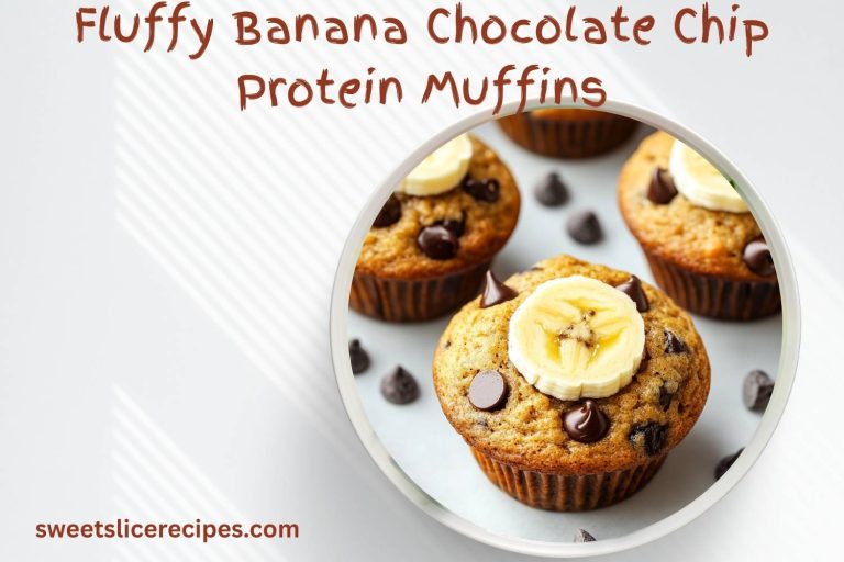fluffy banana chocolate chip protein muffins