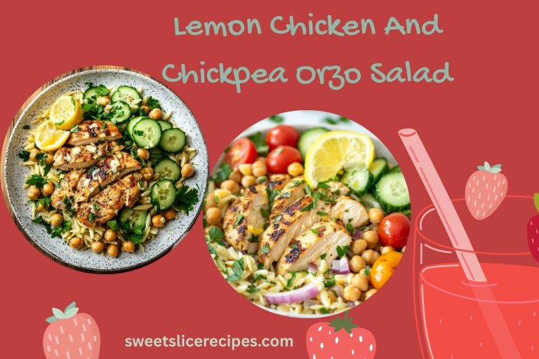 lemon chicken and chickpea orzo salad