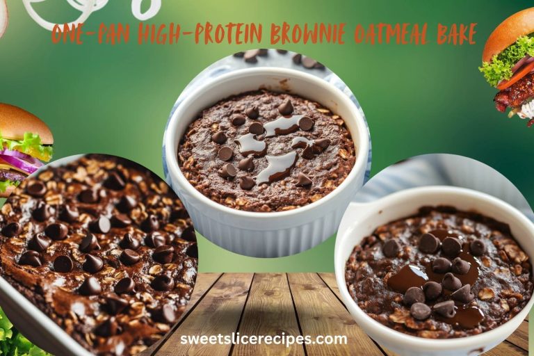 one-pan high-protein brownie oatmeal bake