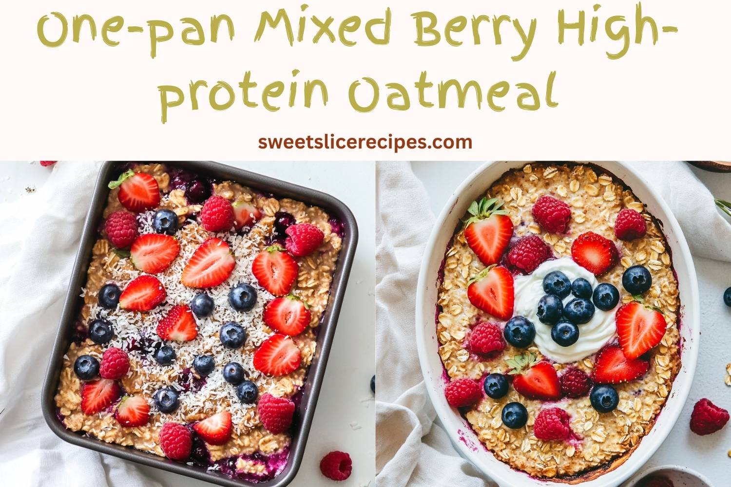 one-pan mixed berry high-protein oatmeal