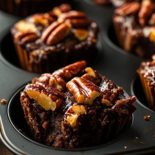 Easy Pecan Pie Brownie Cups